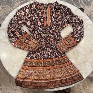 Anthropologie Current Air Alyce Dress PP Motif XS